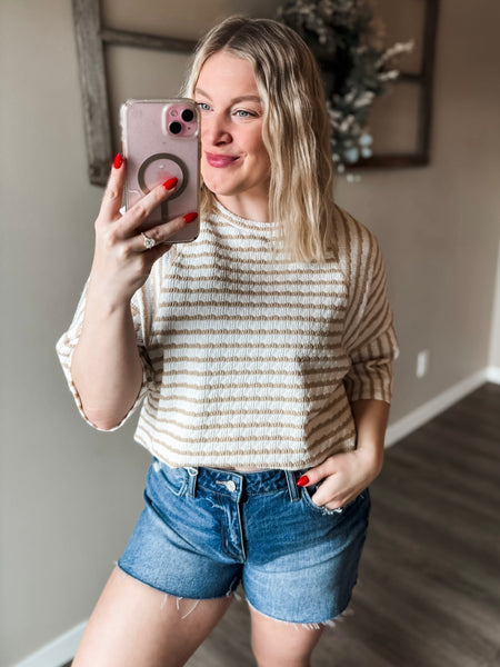 PREORDER Mabel Textured Stripe Tee