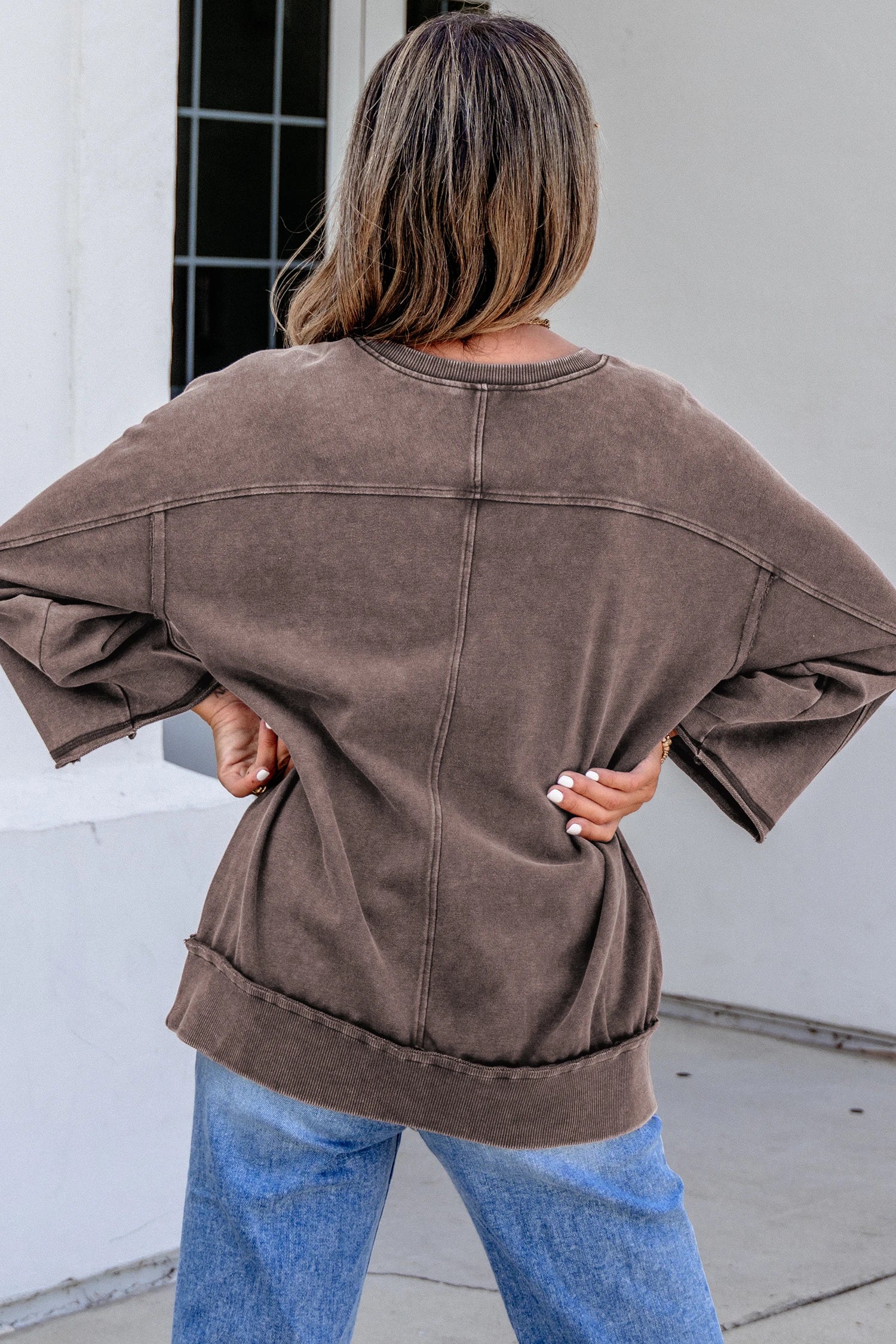Tavi Mineral Wash Pullover - SIZE MEDIUM