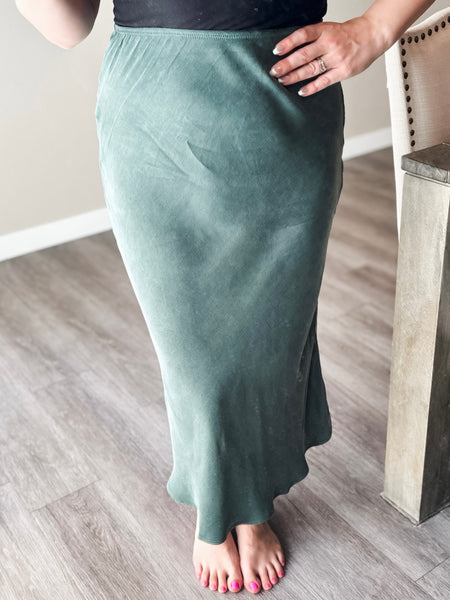 Ciela Suede Midi Skirt