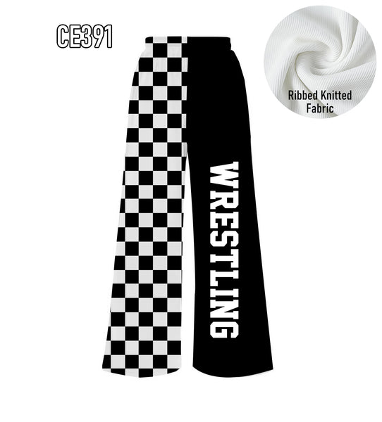 PREORDER Spiritwear Checkered Split Leg Bottom - WRESTLING