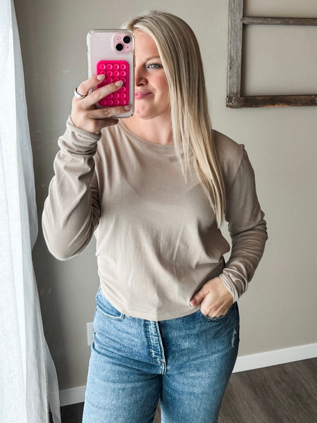 Trevyn Tie-Back Top - Tan