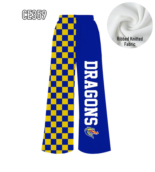 PREORDER Spiritwear Checkered Split Leg Bottom - DRAGONS