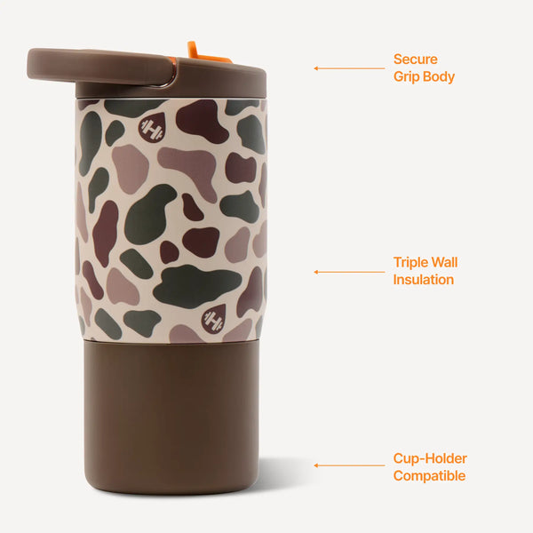 HydroJug 14 oz Sport Kids Water Bottle - Duck Camo