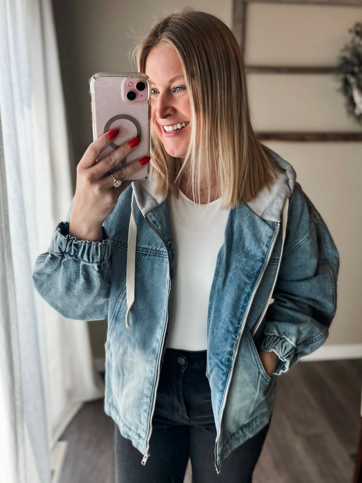 Lindie Mineral Wash Hoodie Jacket