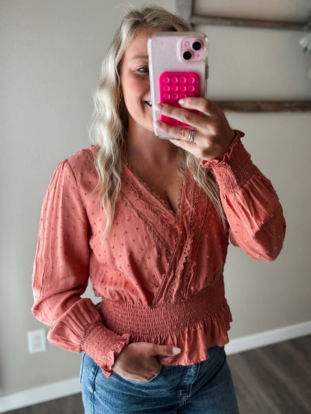 Preslie Swiss Dot Top