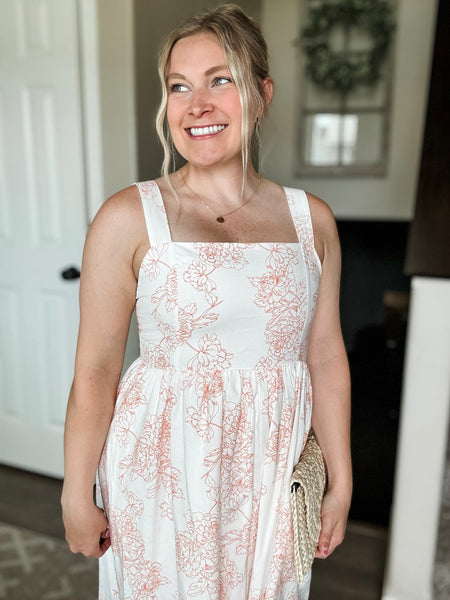 Chloe Sleeveless Midi Dress - Orange