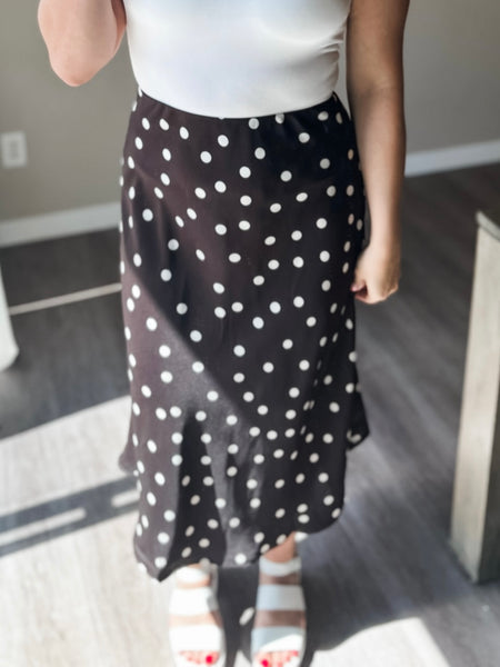 Kittie Polka Dot Midi Skirt