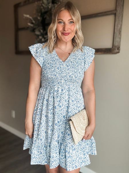 Sereia Smocked Babydoll Dress