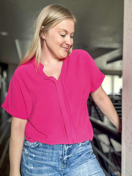 Keira V-Neck Top - SIZE MEDIUM