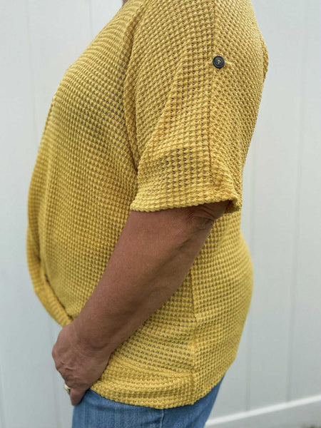 PLUS Alma Waffle Knit Top