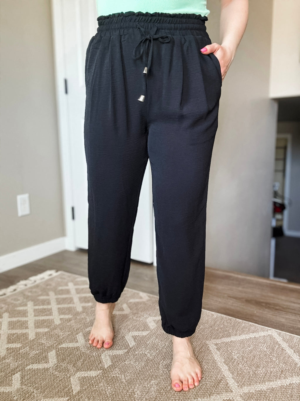 Work To Weekend Smocked Joggers - SIZE XL