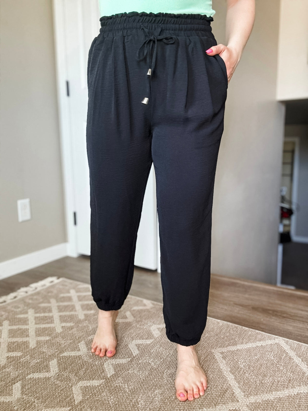 Work To Weekend Smocked Joggers - SIZE XL