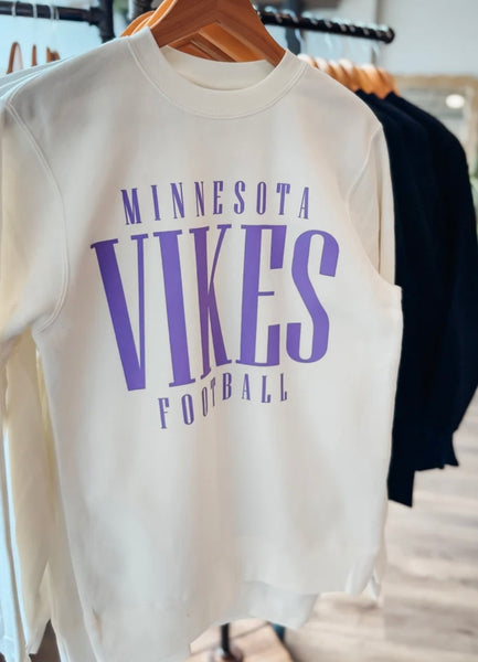 PREORDER Minnesota Vikes Graphic Crewneck - White