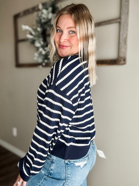 PREORDER Lively Stripe Half Zip Pullover
