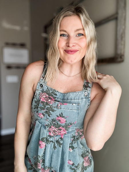 PREORDER Blushing Meadow Floral Overalls
