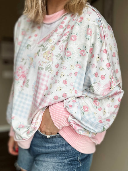 Corinne Patchwork Pullover