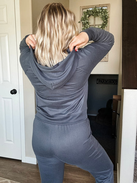 Skye Hacci Lounge Zip Jacket - Ash Grey
