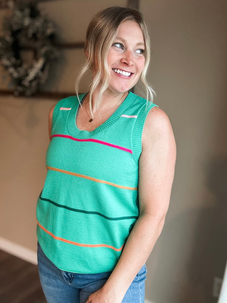 PREORDER Sorrento Stripe Sweater Tank