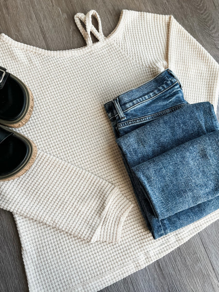 Romie Asymmetrical Long Sleeve Top