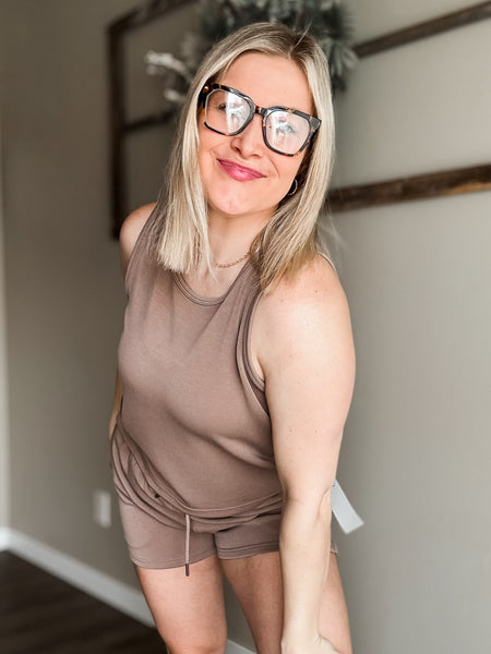 Jada Active Tank & Short Set - Taupe
