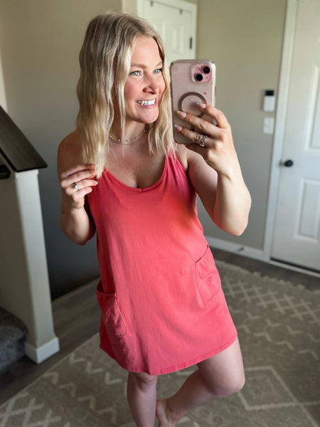 Jessa Sport Dress - Brick