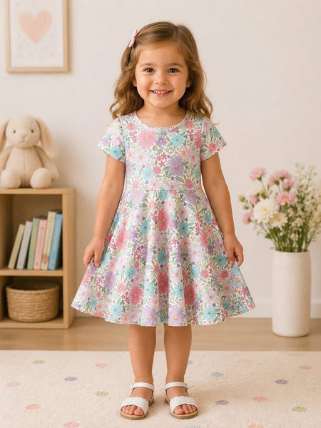 Little Wildflower Twirl Dress