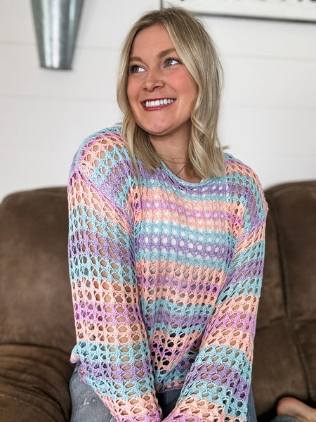 Easy Breeze Open Knit Sweater - SIZE MEDIUM