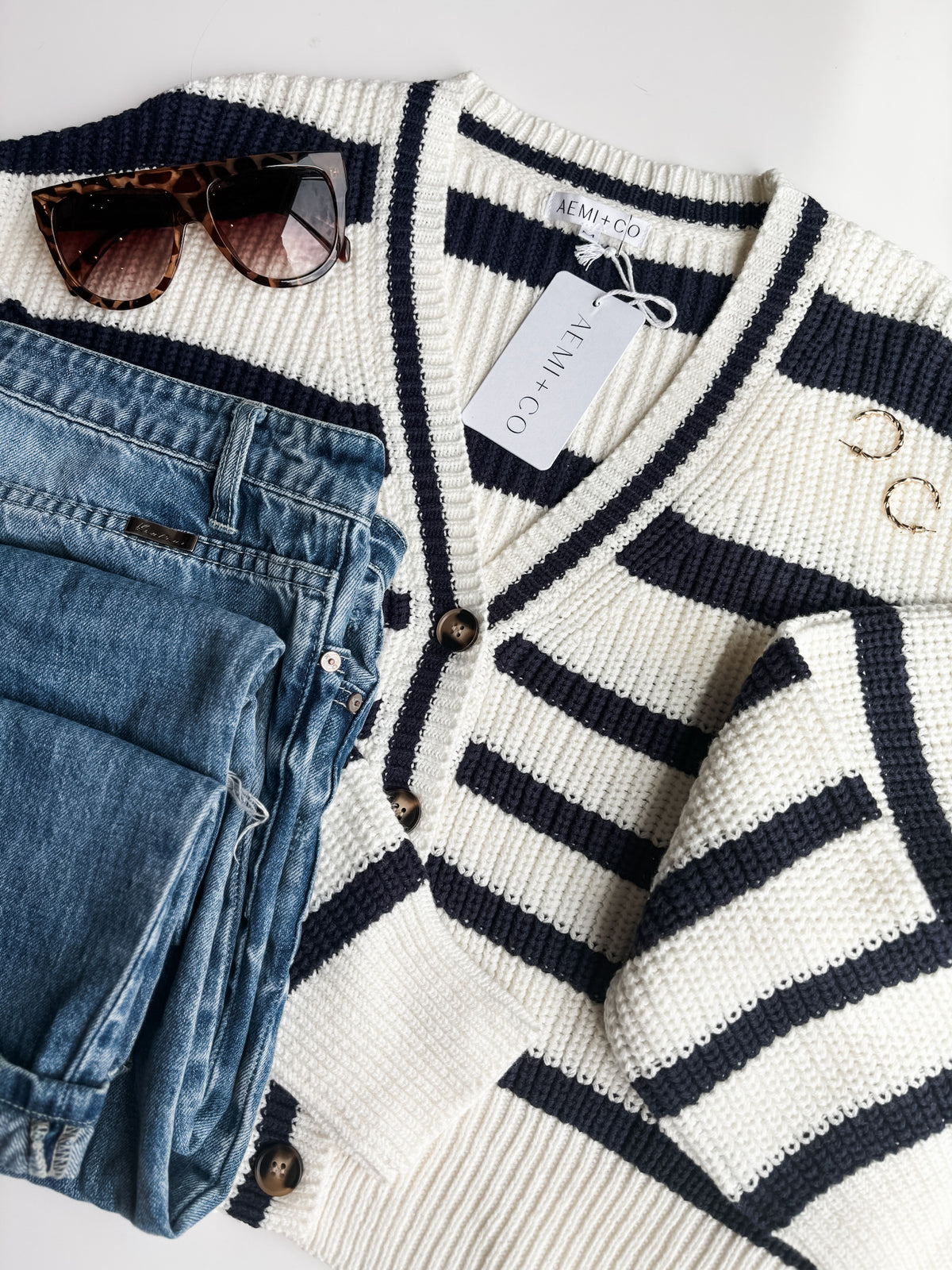 Bona Striped Cardigan
