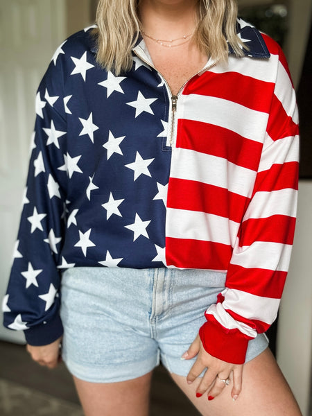 PREORDER United We Stand Quarter Zip Pullover
