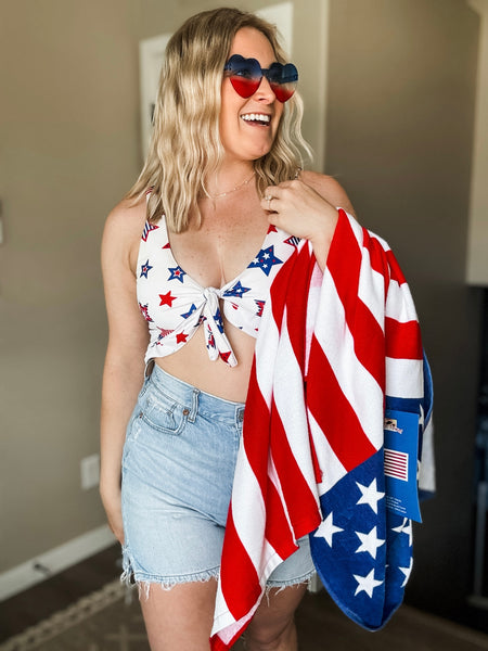 American Flag Beach Towel