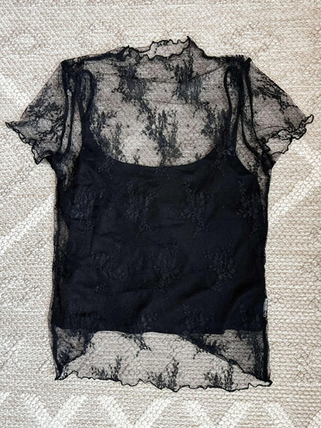 Chapel Lace Mesh Short Sleeve - SIZE SMALL
