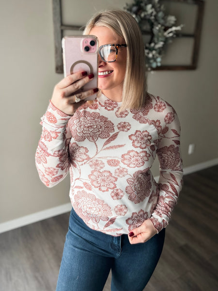 PREORDER Sienna Floral Mesh Top