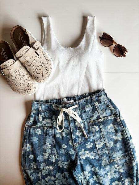 Liv Seamless Tank Top - White