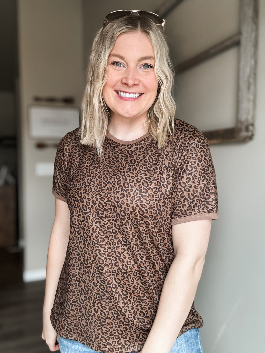 Wild Side Leopard Tee - SIZE MEDIUM