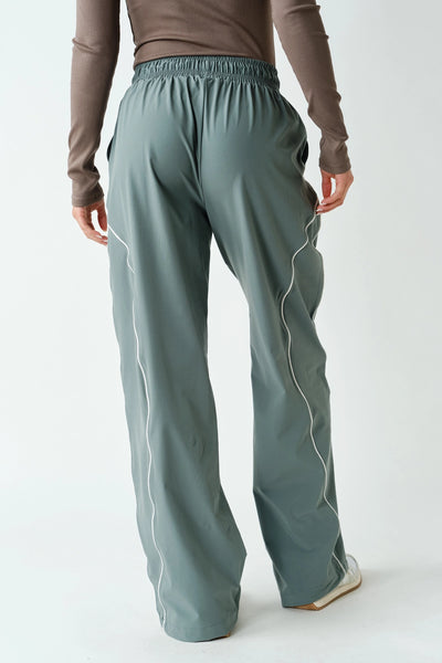 Farren Curved Classic Track Pants - Eucalyptus