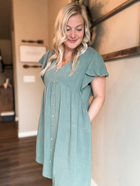 Feorra Flutter Sleeve Dress
