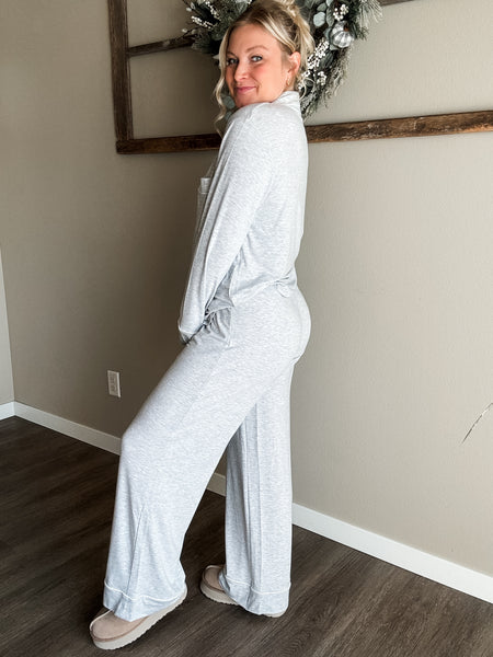 Laila Pajama Set - Heather Grey