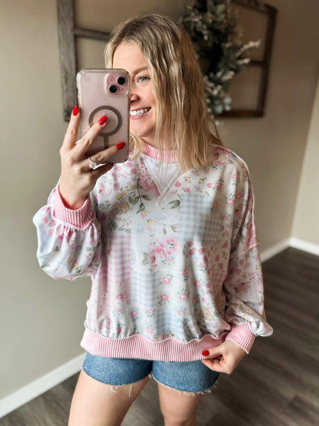 Corinne Patchwork Pullover