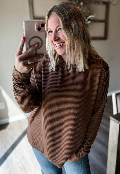 PREORDER Nori Ribbed Long Sleeve Top