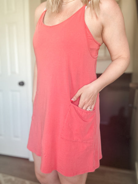 Jessa Sport Dress - Brick
