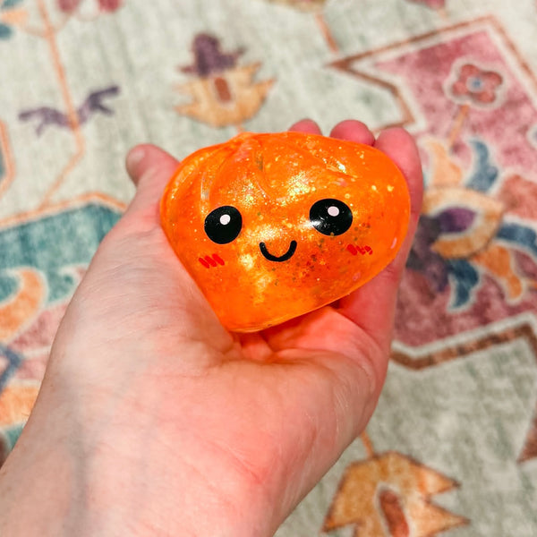 Glitter Gel Dumpling Squish - Orange