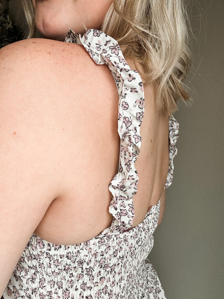 Tilly Floral Jumpsuit - Ivory