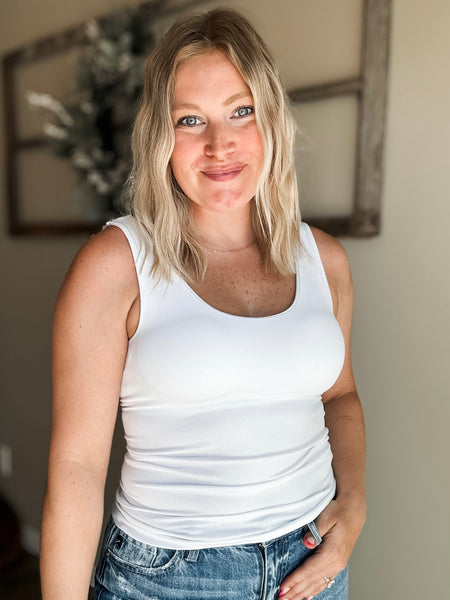 Liv Seamless Tank Top - White