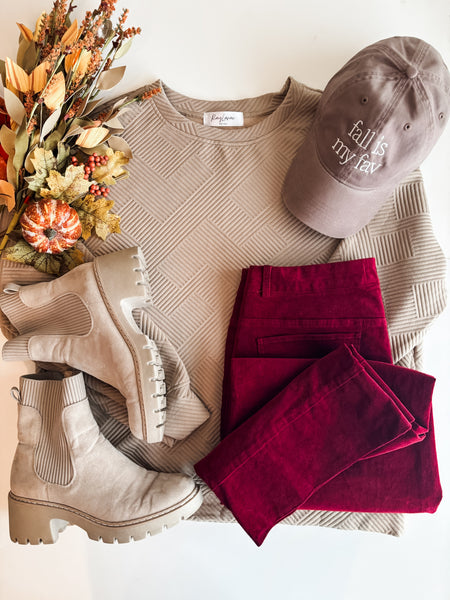 PREORDER Sway Textured Pullover Sweatshirt
