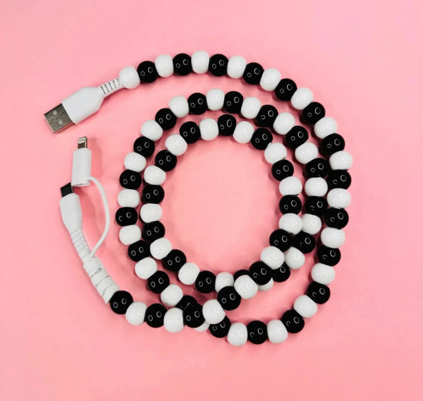 PREORDER Round Two Beaded Phone Charger