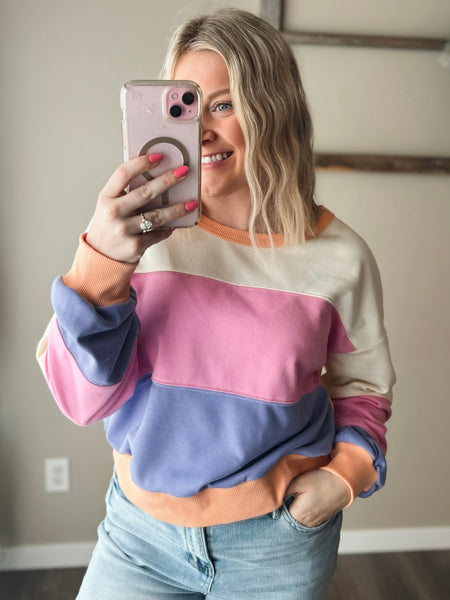 PREORDER Sweet Daydream Colorblock Pullover