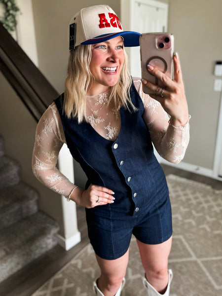 Bluebird Denim Romper