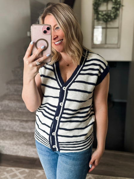 PREORDER Harlie Stripe Sweater Vest