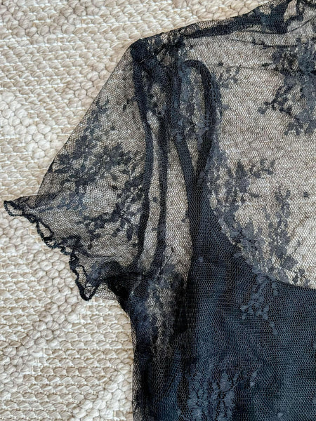 Chapel Lace Mesh Short Sleeve - SIZE SMALL