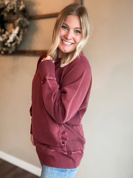 Shea Crewneck Sweatshirt - Dark Rust